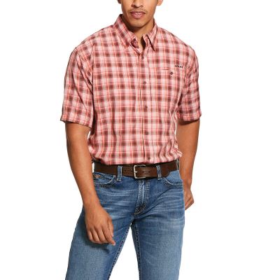 Ariat Western: VentTEK II Classic Fit Camisa Hombre - Rojas / Negras (WDFCP7024)